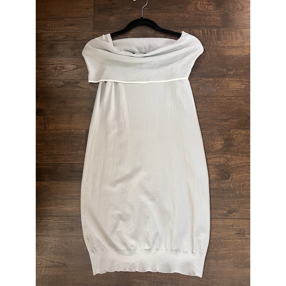 Aritzia Wilfred Free Archbold Off‎ the Shoulder Bodycon Gray Dress Sz Small